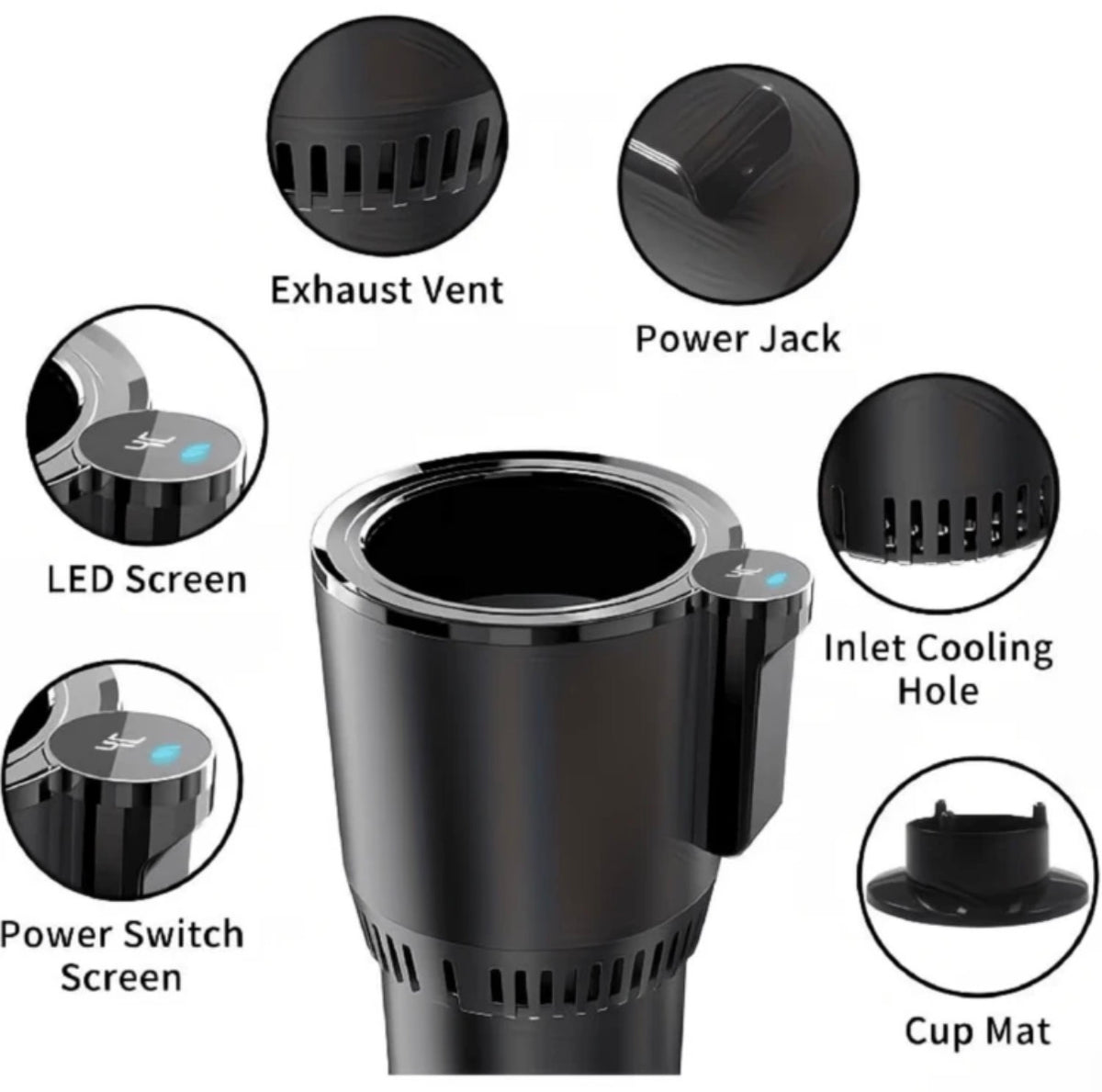 Car Cup Holder With Heating And Cooling