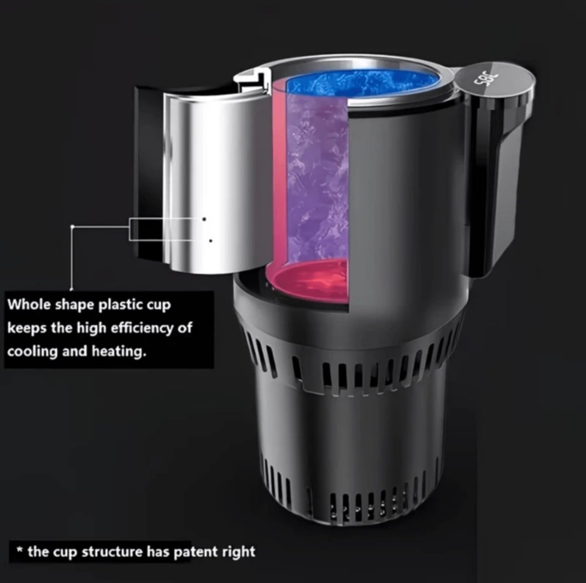 Car Cup Holder With Heating And Cooling